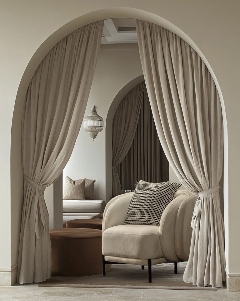 أشكال ستائر باب المطبخ